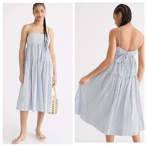 J. Crew Dress in Navy and White Stripes